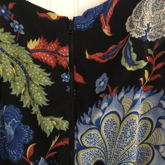 Alice + Olivia black floral print dress SIZE 2 - Picture 7 of 9